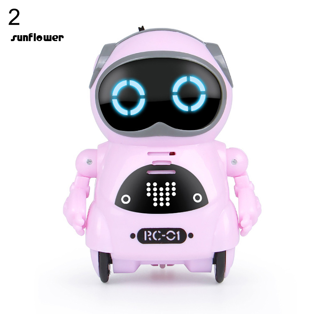 SU Mini Pocket Robot Voice Control Chat Record Sing Dance Interactive ...