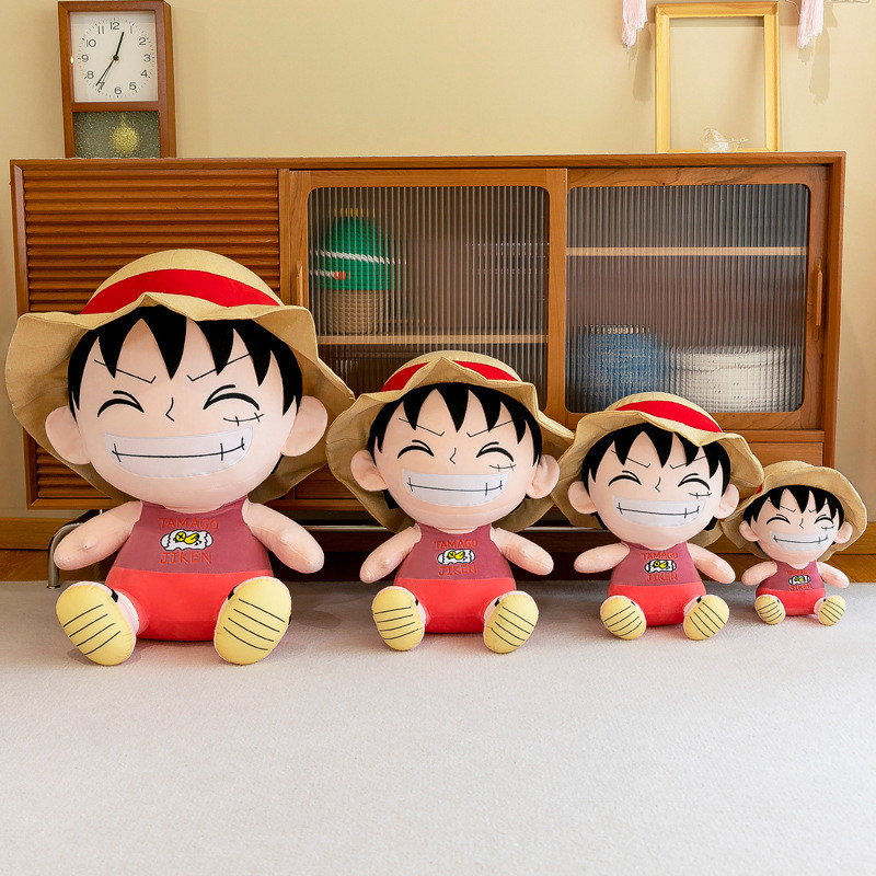One Piece Luffy Doll Plush Toy Cartoon Doll Decoration Ornaments ...