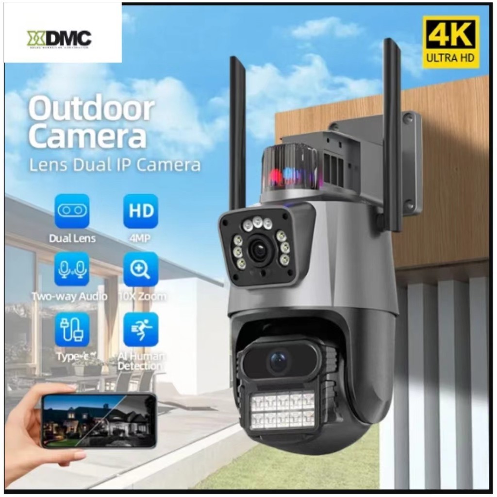 X-Deal V380 cctv outdoor waterproof APP HD 4K 8MP Dual Lens WIFI PTZ IP ...