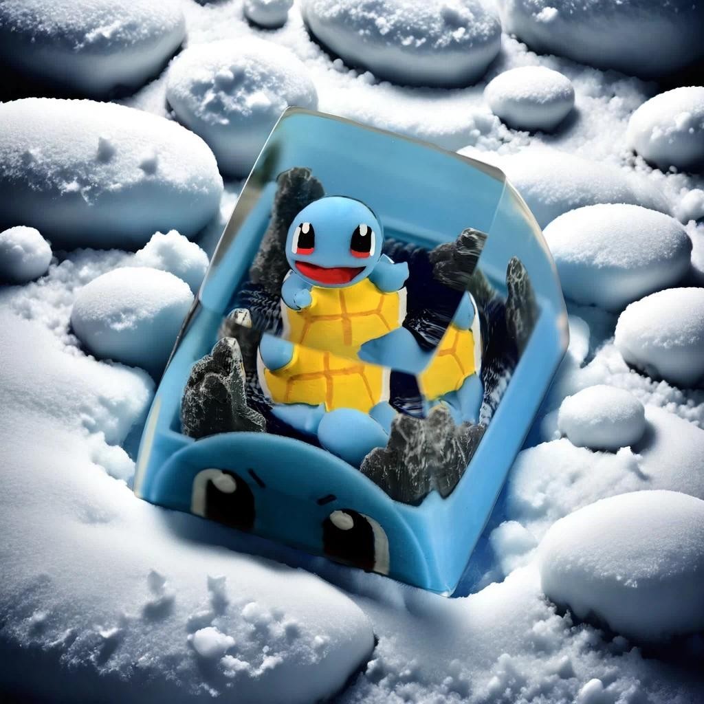 Pokemon Gengar Bulbasaur Drip-glue Keycap PBT Dragonite Togepi ...