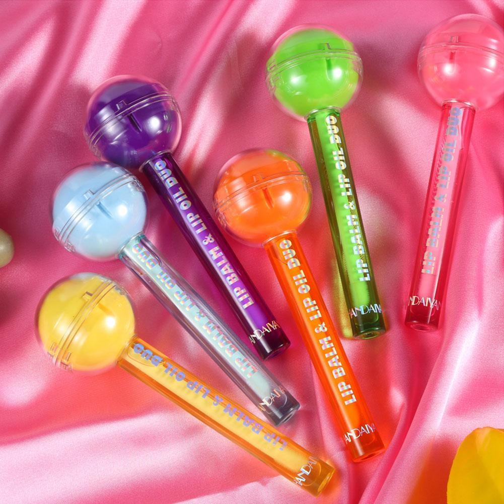 Dualuse Lollipop Colorchanging Lip Balm Lipstick Oil Funny