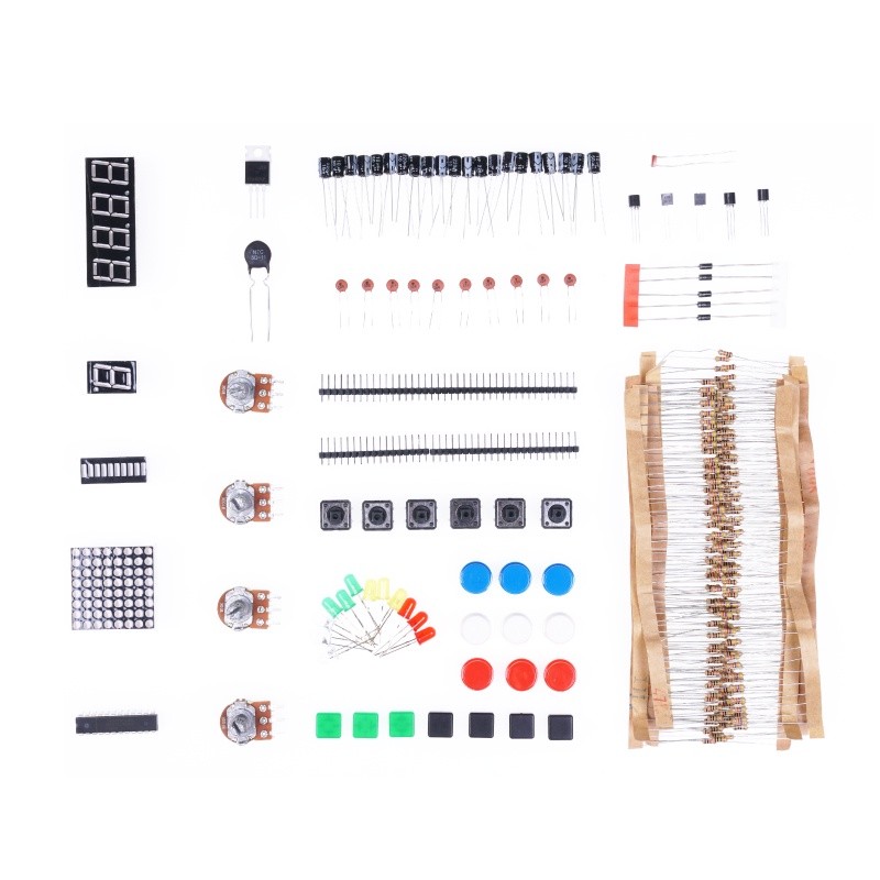 Arduino component kit capacitor resistance switch button cap LED dot