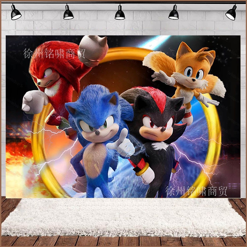 lk Anime Sonic Theme decoration Celebrate birthday Party Photo ...