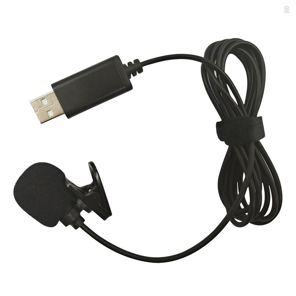 TWP USB Lavalier Lapel Condenser Microphone Omnidirectional Wired Clip