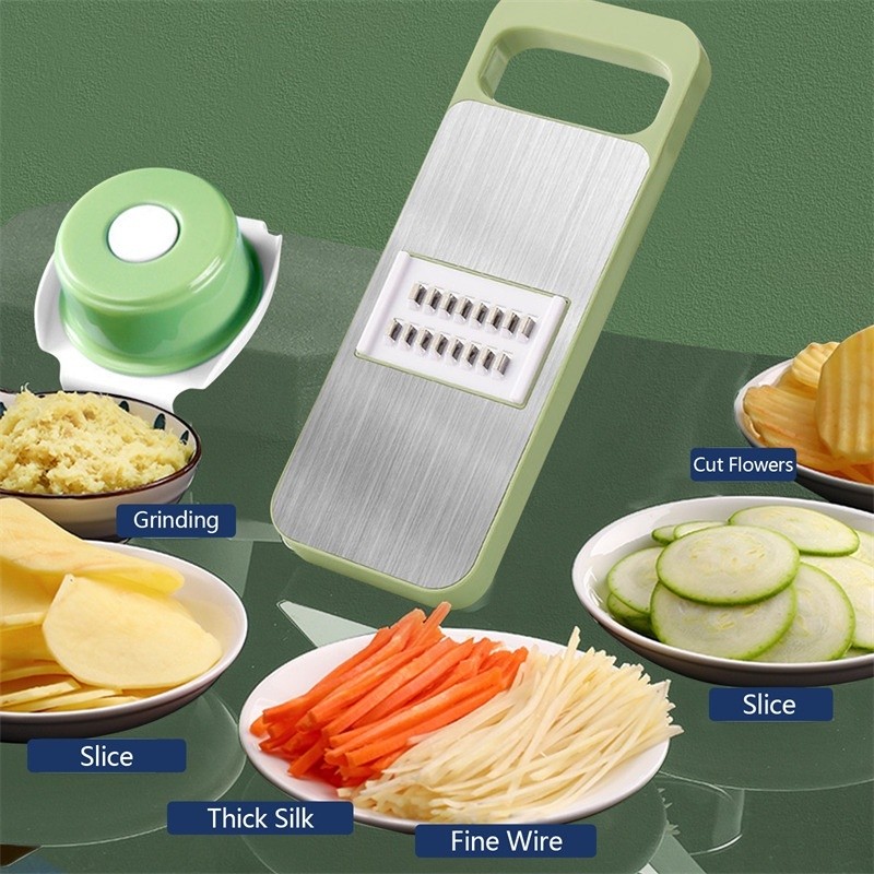 5In1 Upgraded New Stainless Vegetable Cutter Grater Kitchen ...