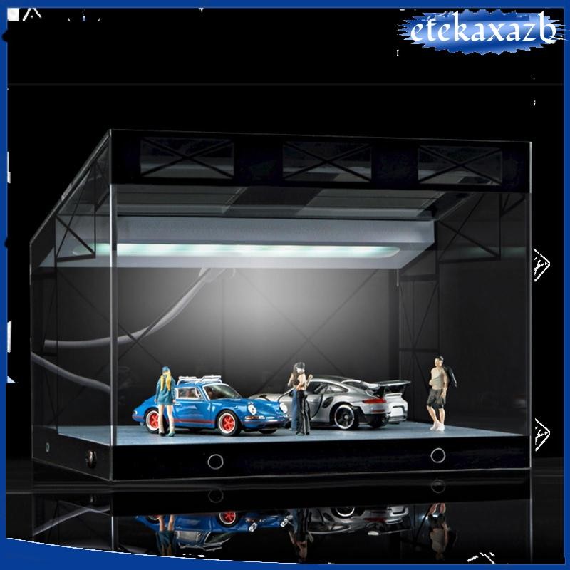 [etekaxazb] 1/64 Car Display Case with Lights Acrylic Mini Model Car ...