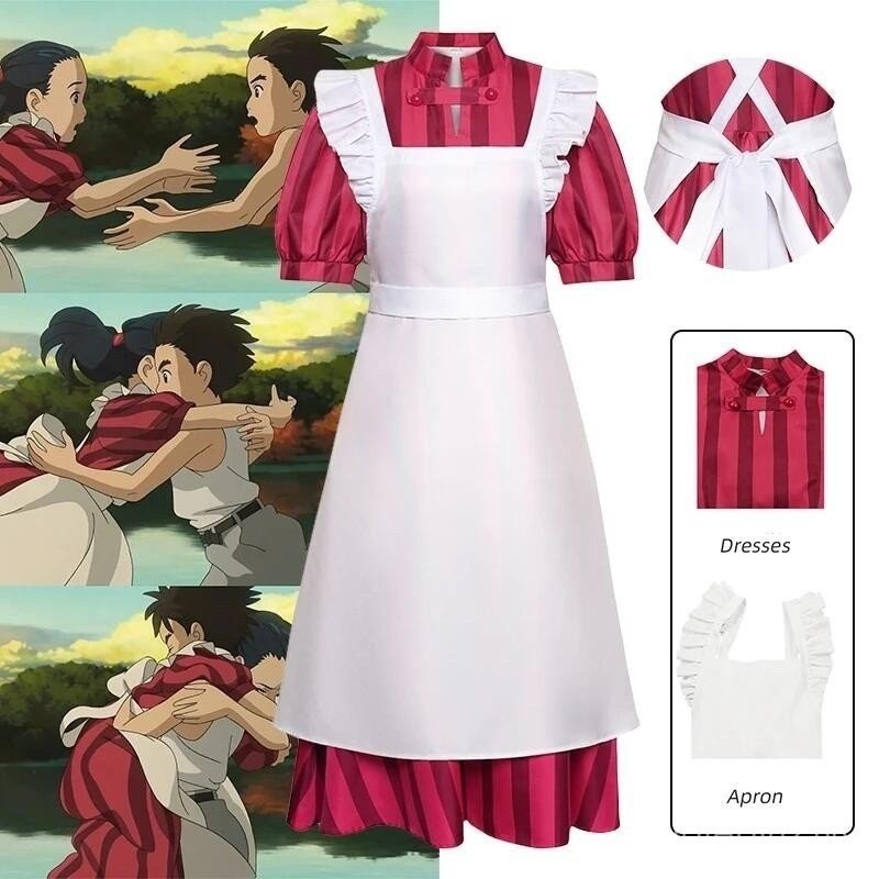 New Anime Costume Women Cosplay The Boy and The Heron Cosplay Costume