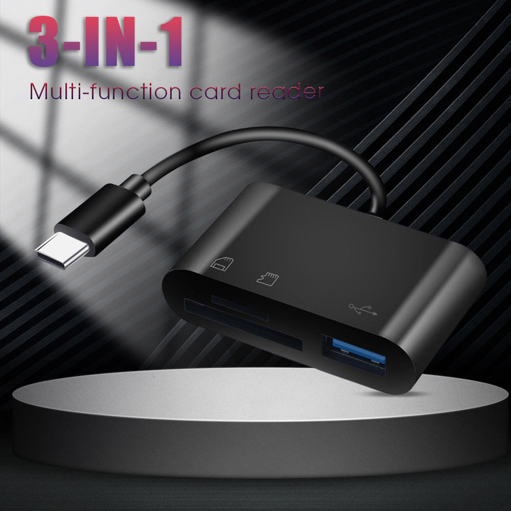 3 In 1 Tf Cf Sd Memory Card Reader - Sim Cards Adapters - Multifunction ...