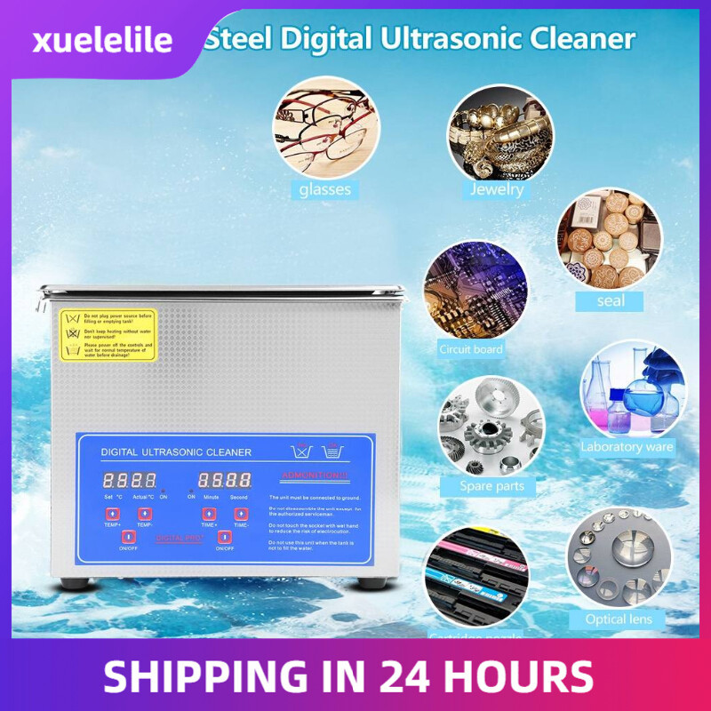Digital Ultra Sonic Cleaner Bath Timer Stainless Tank Cleaning 3L ...