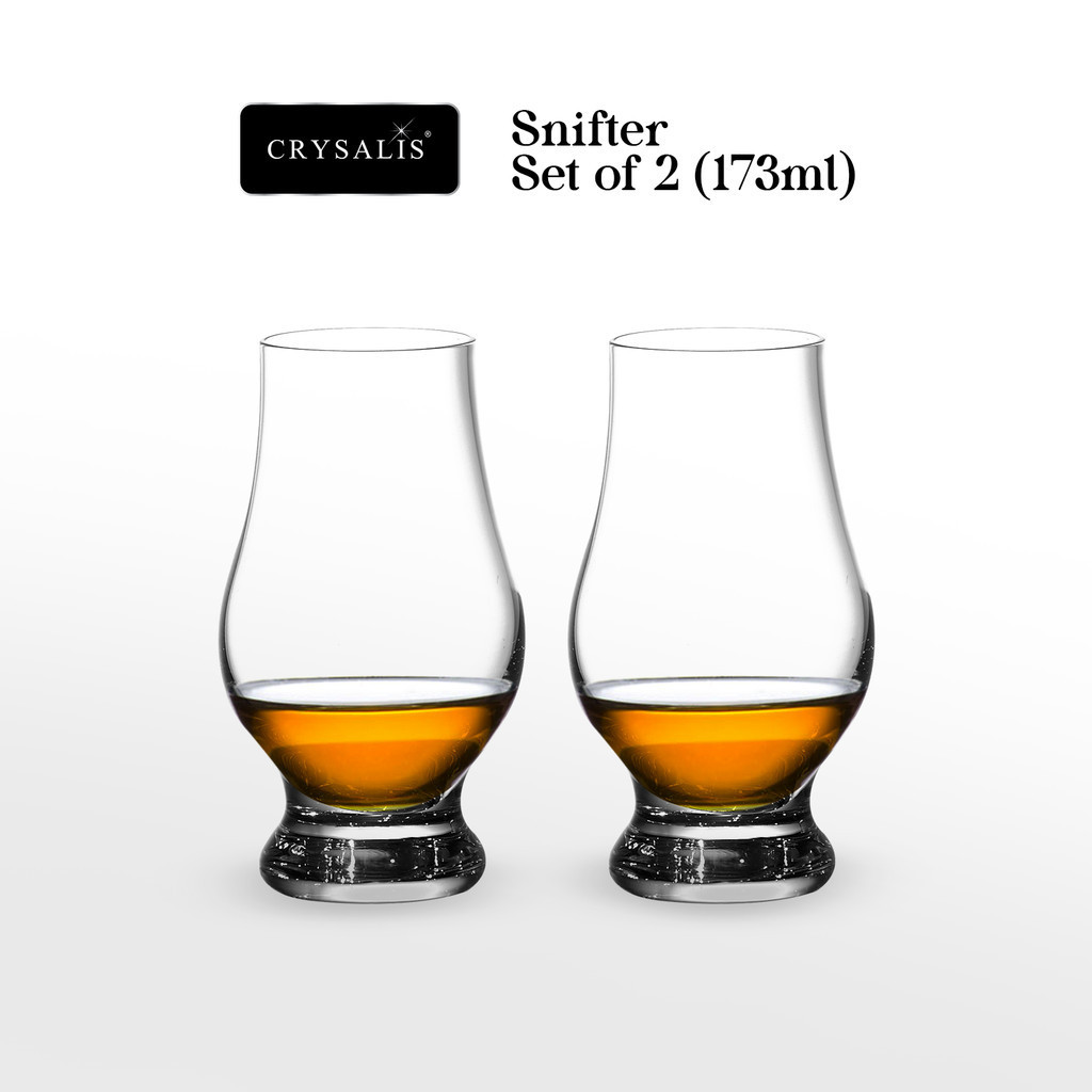 CRYSALIS Snifter Whisky Single Malt Glass 173ml Set of 2 Premium ...