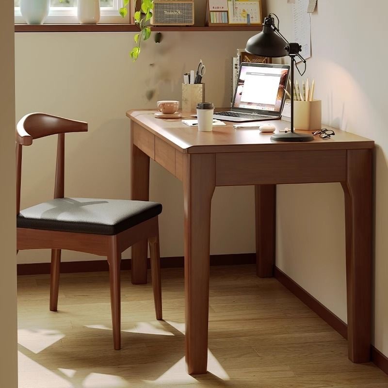 [NEW] All Solid Wood Desk Home Office Desk Bedroom Adult Desktop ...
