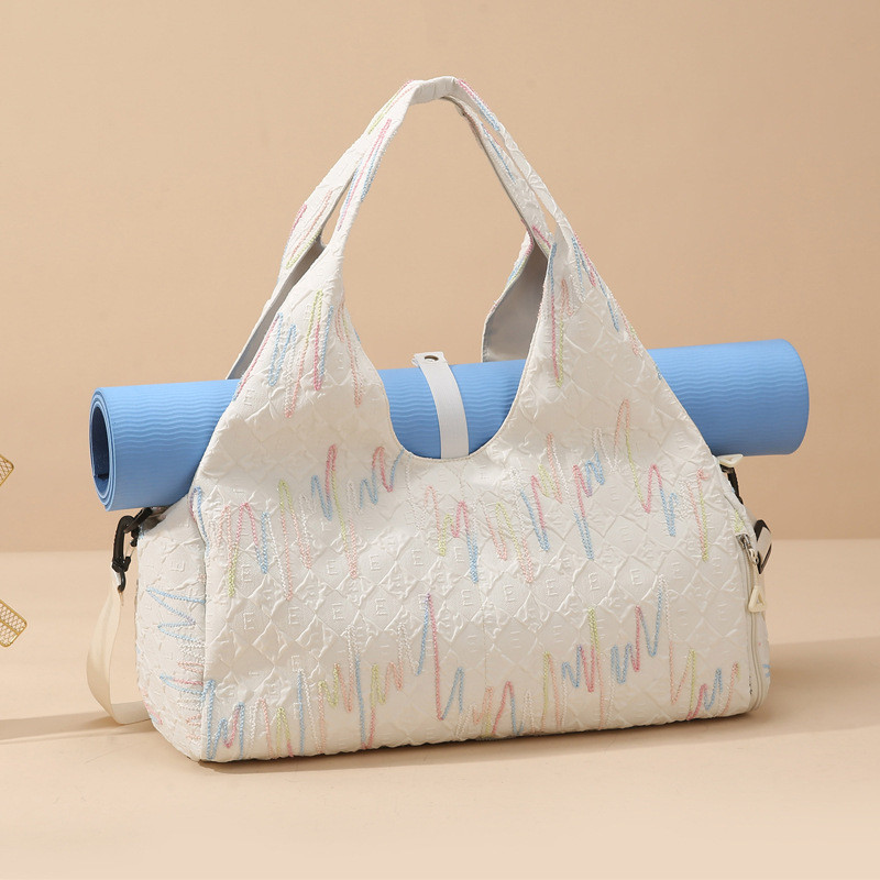 Lightweight Women's Yoga Bag Multifunctional Travel Bag Dry and Wet  Separation Independent Shoe Compartment