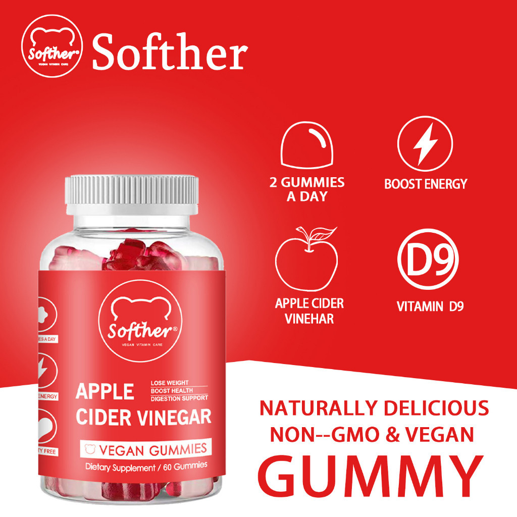 Softher Organic Apple Cider Vinegar Gummies Weight Loss Gummies ...