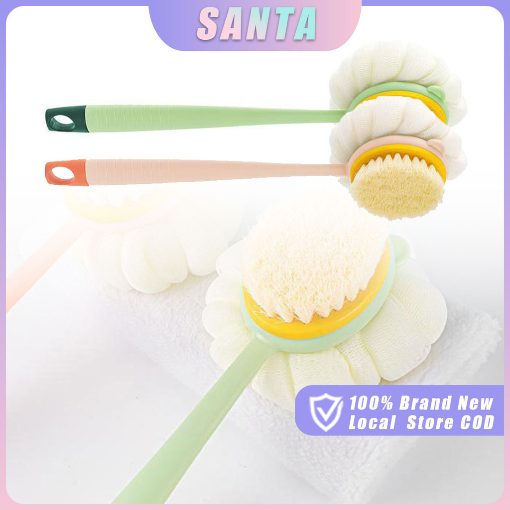 Bath Brush 2in1 Bath Shower Brush Back Scrubber with Long Handle Soft ...
