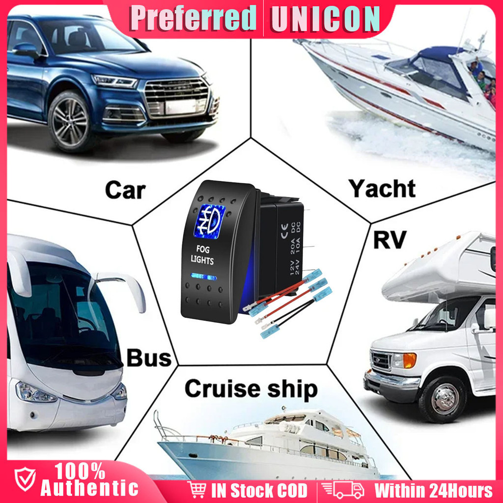 Switch for Car On Off Car Modification Switch DC12V/20A, 24V/10A Car ...