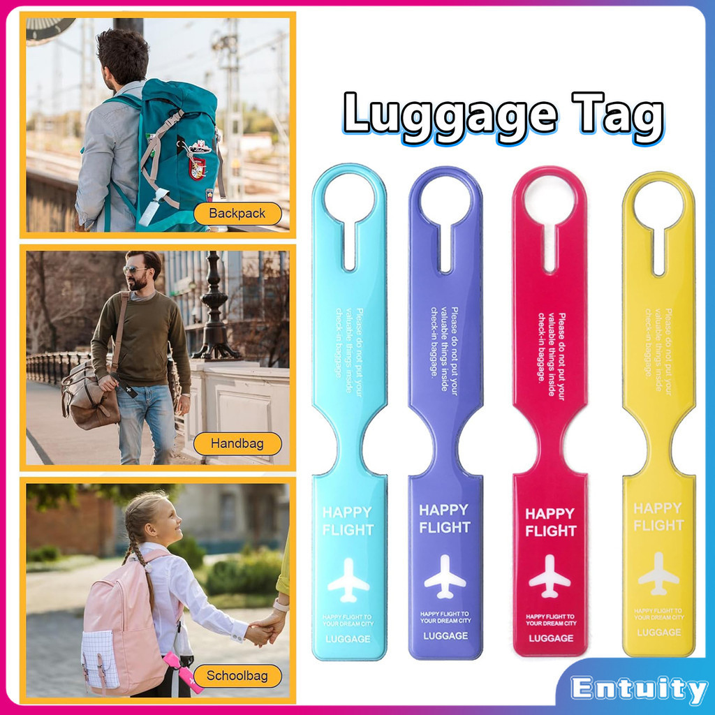 ET Luggage Tag PVC Boarding Pass Colorful Anti-loss Label 24*4cm ...