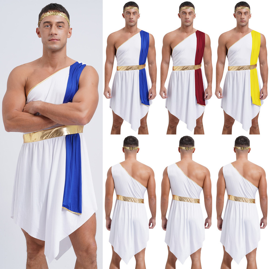 Men Ancient Greek Roman Cosplay Dress Halloween Carnival Theme Party ...