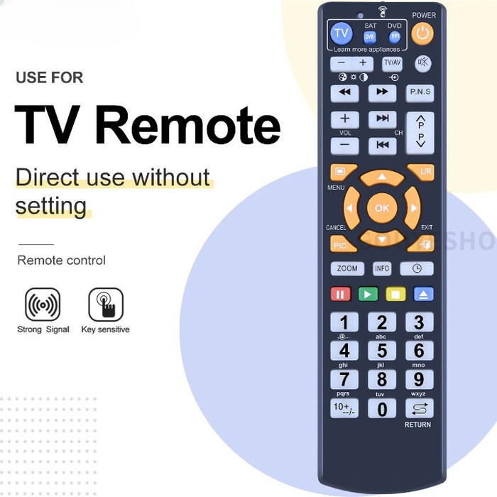 Universal IR TV Remote Control 42-key Learning L336 For Smart TV Box ...