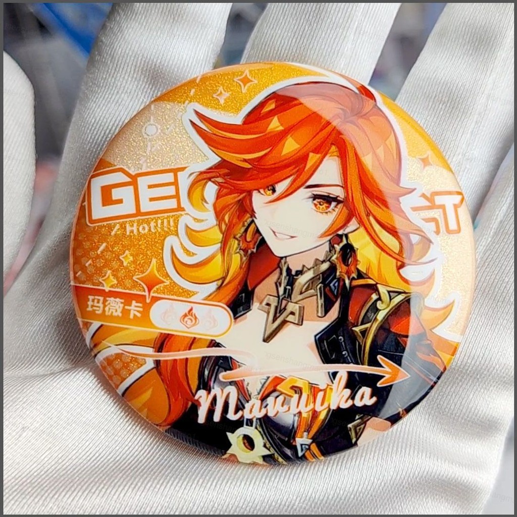 Flip Genshin Impact badge Kinich Furina Mavuika Pyro Archon Zhongli ...