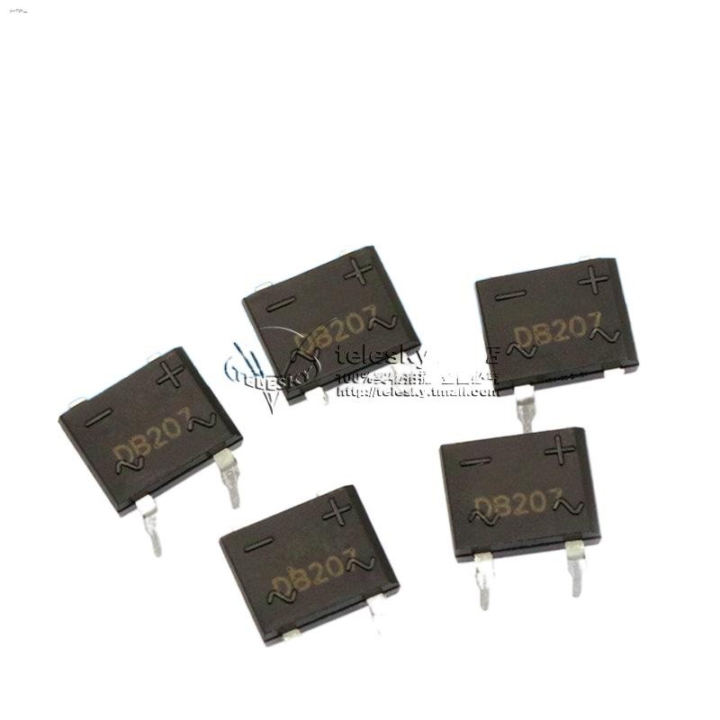 コDB207 in-line 2A/1000V rectifier bridge stack single-phase glass ...