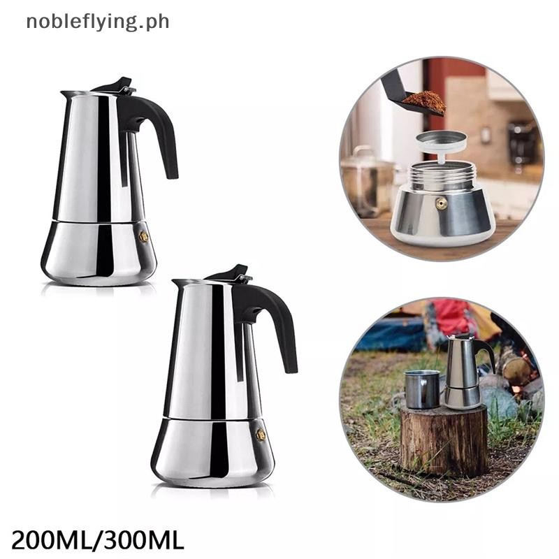 nobleflying 4/6 Cups Stainless Steel Italian Top Moka Espresso