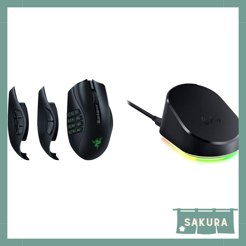 Razer Naga V2 Pro Wireless Gaming Mouse + Mouse Dock Pro Wireless ...