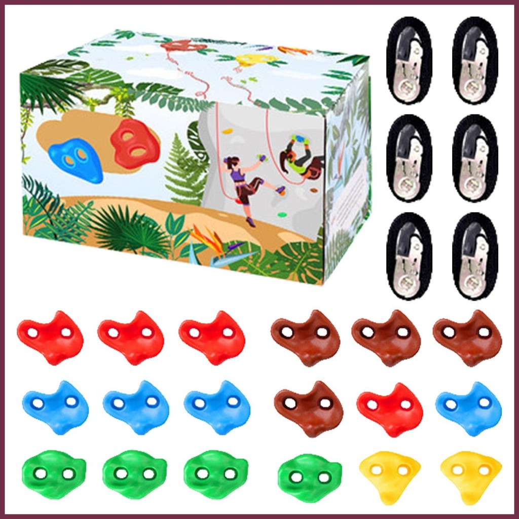 Rock Climbing Wall Holds 18X Nose Shape Climbing Wall Grips Kit Indoor