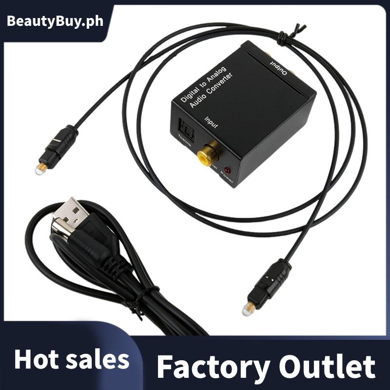 Digital to Analog Coax Coaxial Optical Cable Toslink RCA Stereo Audio ...