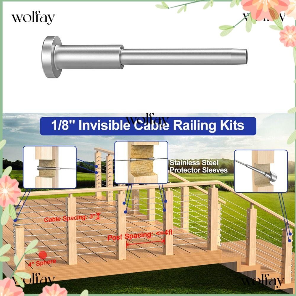 20Pcs Stainless Steel Invisible Receiver And Swage Stud End For 1/8 - View #2