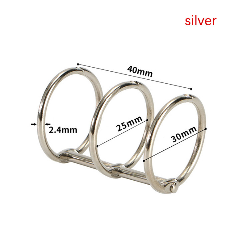 【LMPH】 2pcs Metal 3 Rings Binder Notebook Hinged Rings Album Spiral ...