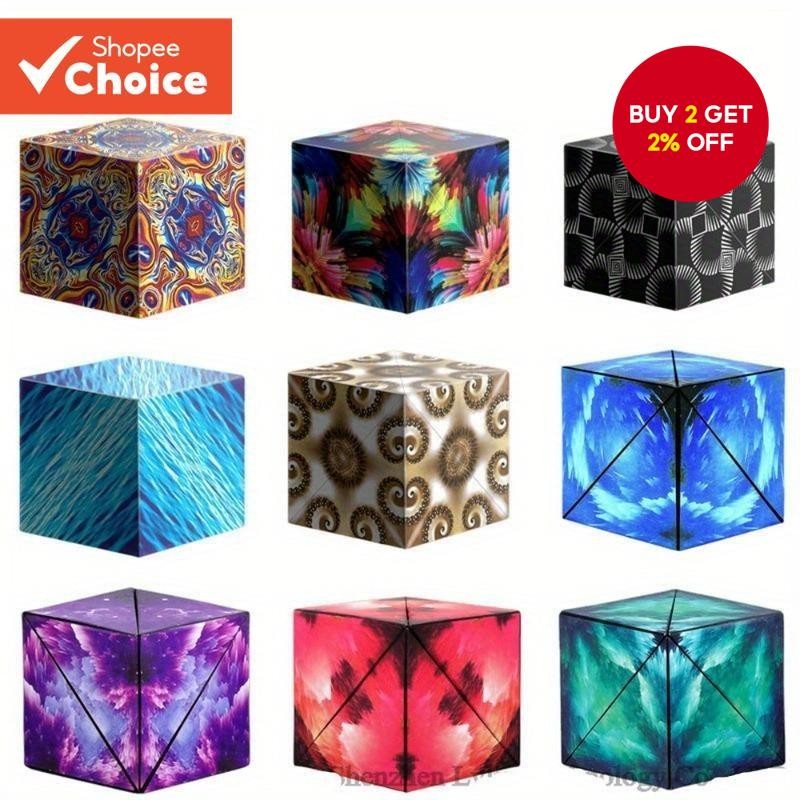 1PC Funny Variety Geometric Changeable Magic Cube Anti Stress 3D Hand ...