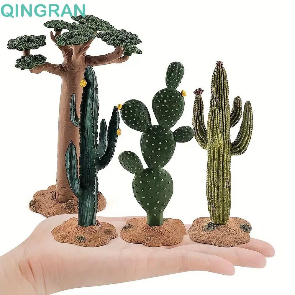 QINGRAN Artificial Plant Cactus, Realistic DIY Crafts Artificial Tree ...