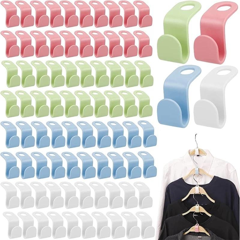 20pcs Multi-function Clothes Hanger Connector Hooks for Hanger Plastic ...