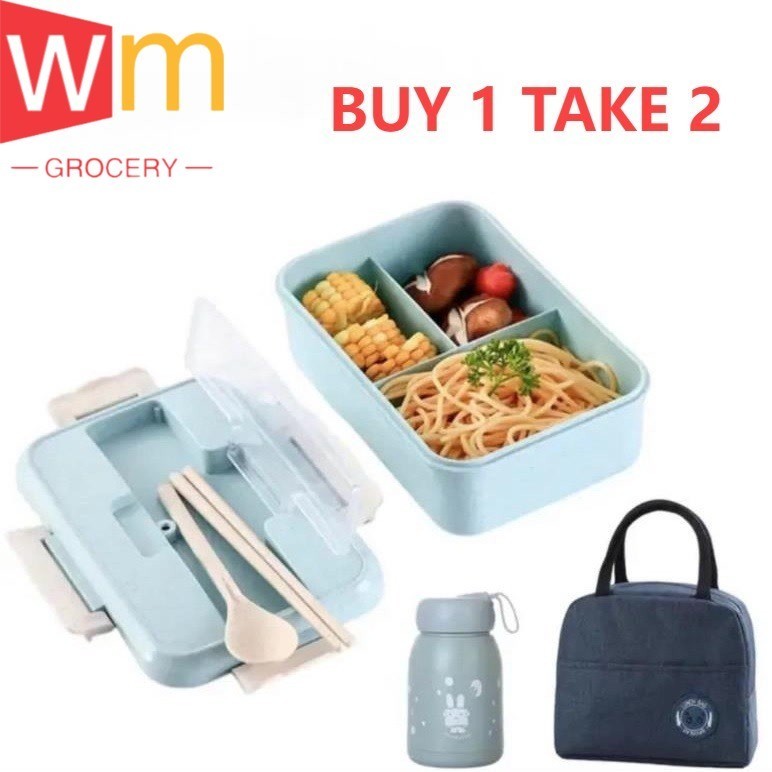 WM-BUY 1 TAKE 2 -Lunch Box Take hermal Insulation Lunch bag and 400ml ...