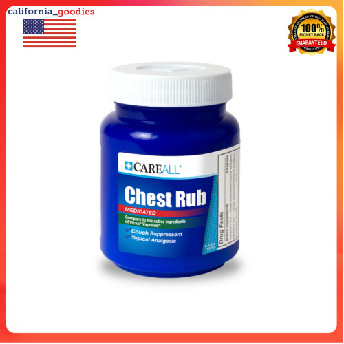 NEW CAREALL Medicated Vaporizing Chest Rub for Cough, Cold, and