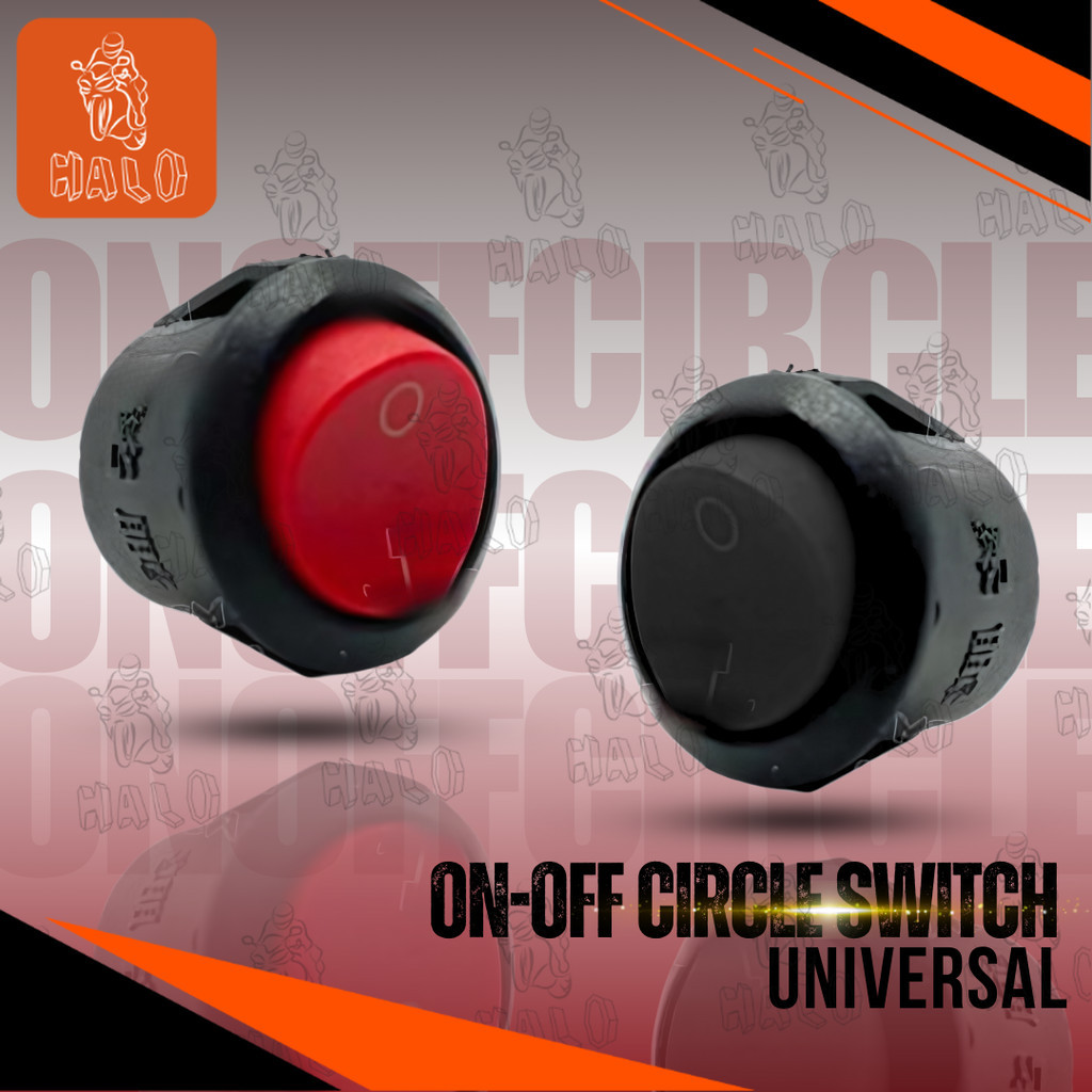 [HALO MOTOR] MOTORCYCLE ON OFF SWITCH ROUND CIRCLE | Shopee Philippines
