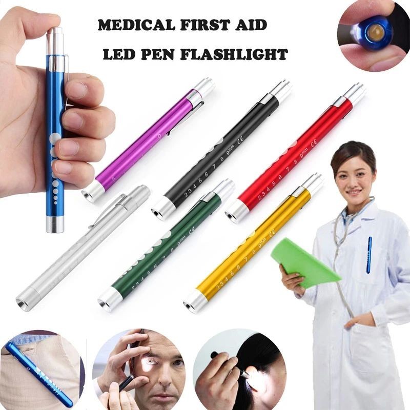 LED Medical Pocket First Aid Penlight Torch Eye Nose Dental Flashlight ...
