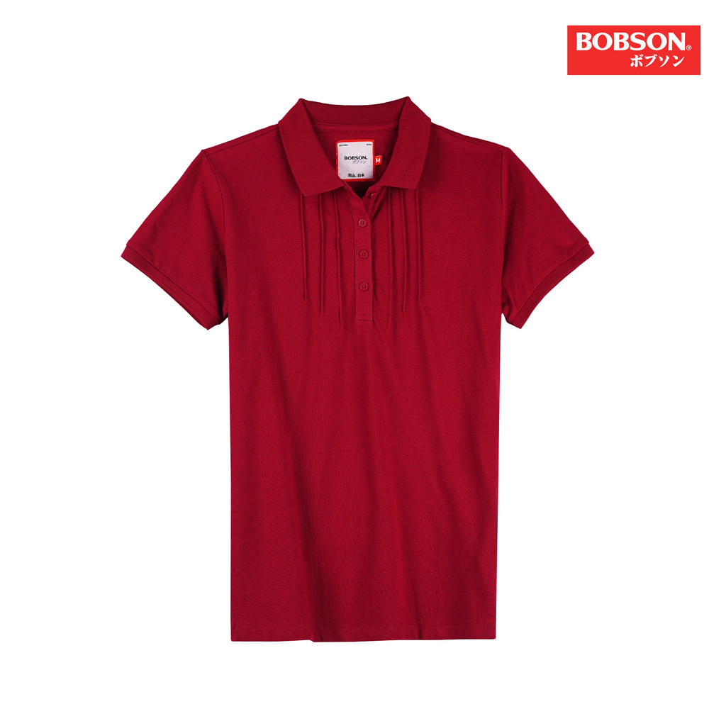 Bobson Japanese Ladies Basic Collared Shirt Regular Fit 128961 (Rumba ...