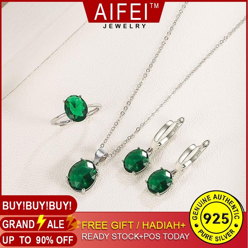 AIFEI JEWELRY For Accessories Chain Real Women Sapphire Nicklace Pure ...