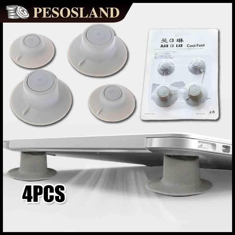 4Pcs Silicone Laptop Cooler Stand Feet Pad Notebook Support Height ...
