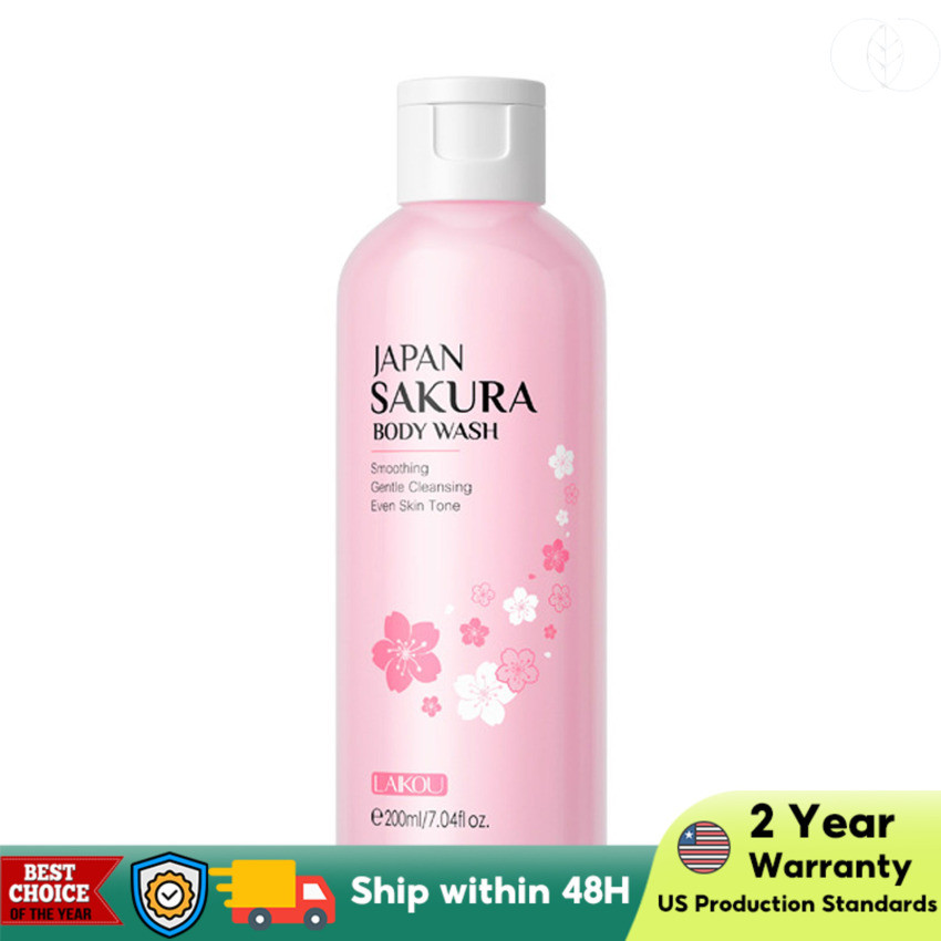 Sakura Body Wash Shower Gels Lotion 200ml Smooth Gentle Cleansing ...