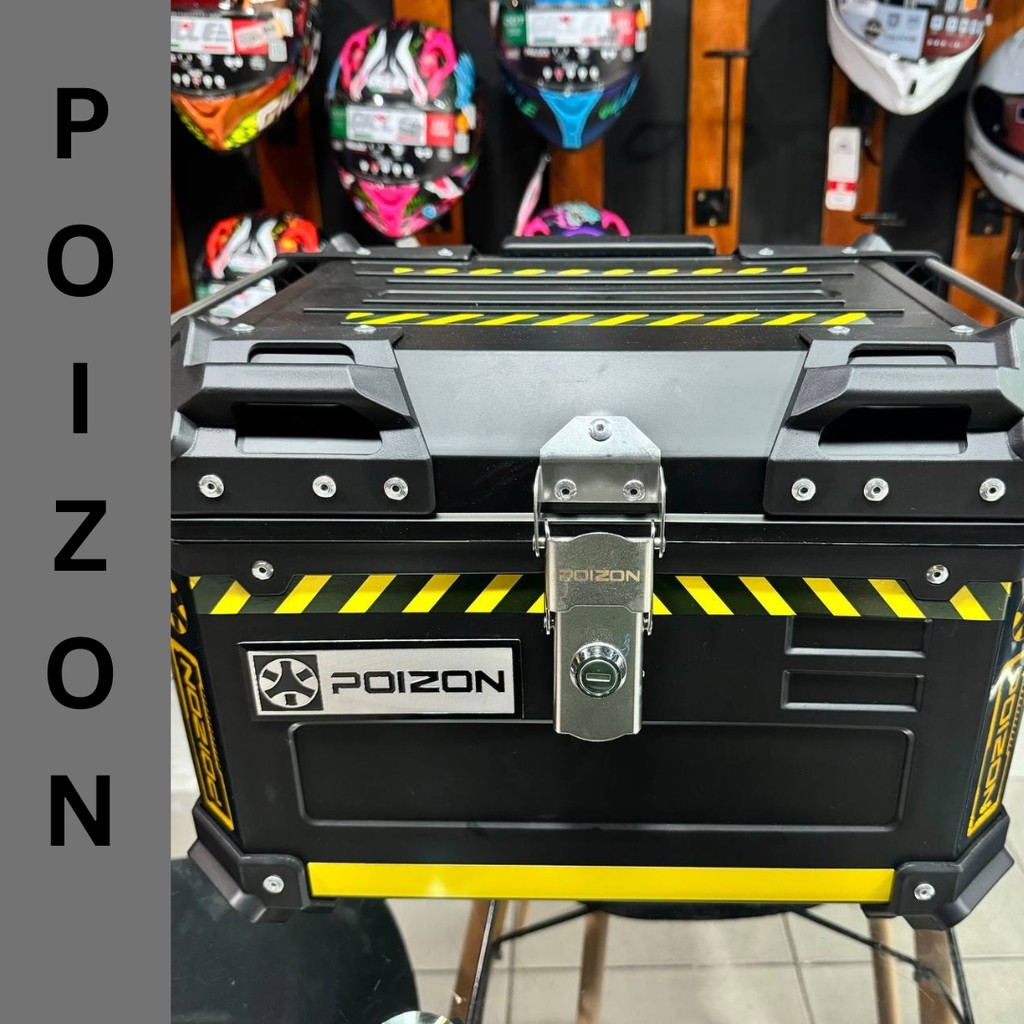 poizon plastic abs motorcycle top box 45 liters | Shopee Philippines