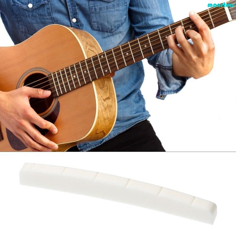 Mon Electric Guitar PreSlotted Bone Nut Replacement Music Instrument