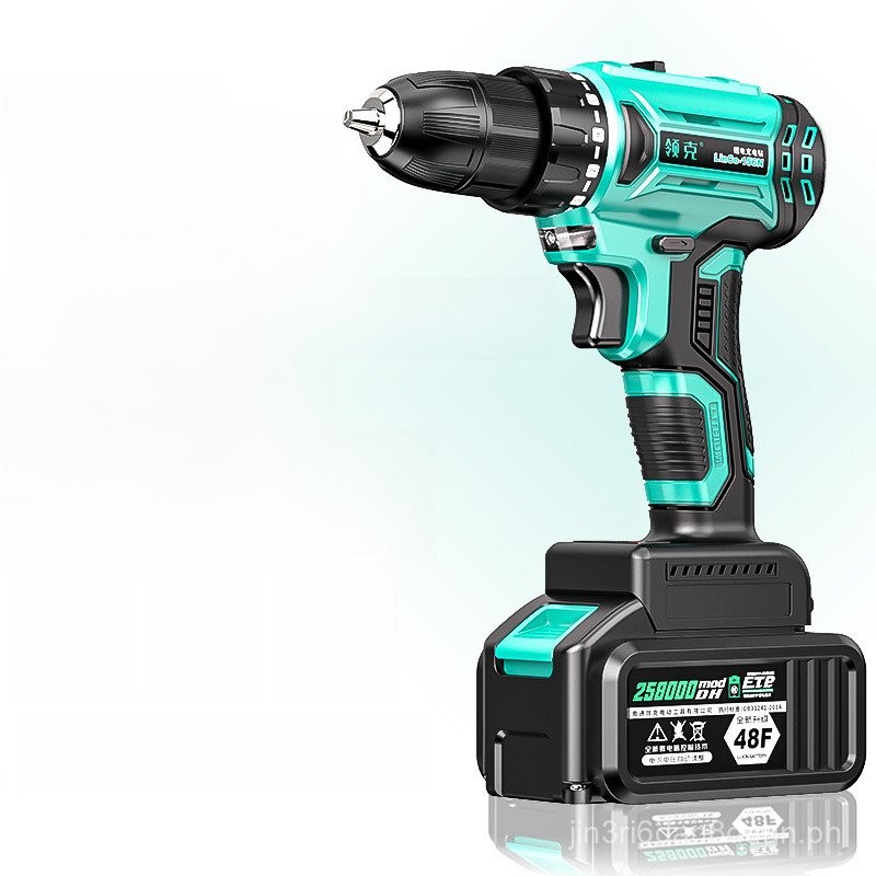 Lingke Brushless Electric Hand Drill Impact Drill Rechargeable Two ...