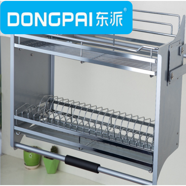 Stainless Steel Drawer Basket Pullout Basket Wall Cupboard Lifting