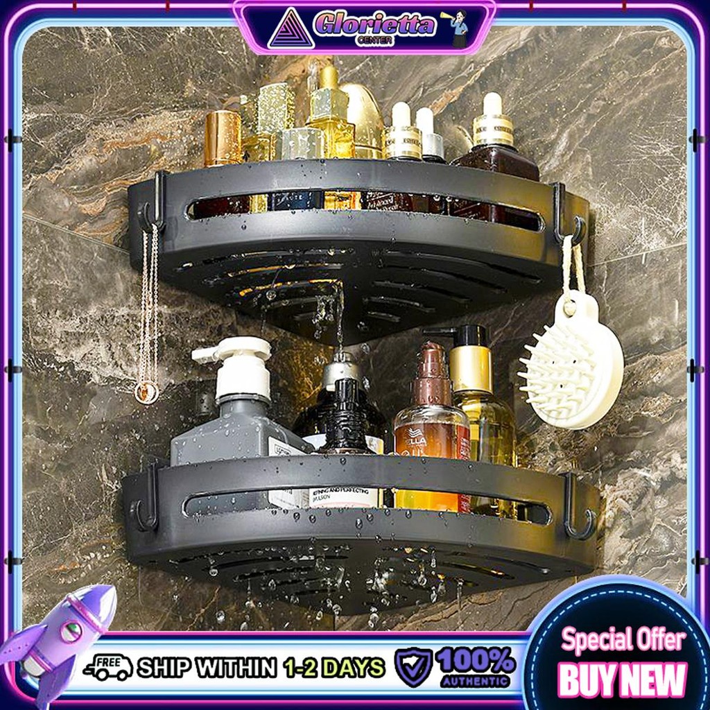 【Daily Discount】Rust Proof Bathroom Shelf Drainable Bathroom Shelf