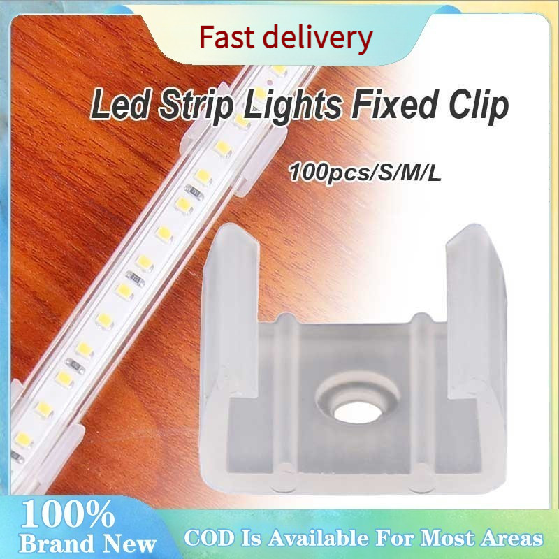 100pcs Flexible Led Strip Lights Fixed Clip LED Strip Clips Connector ...