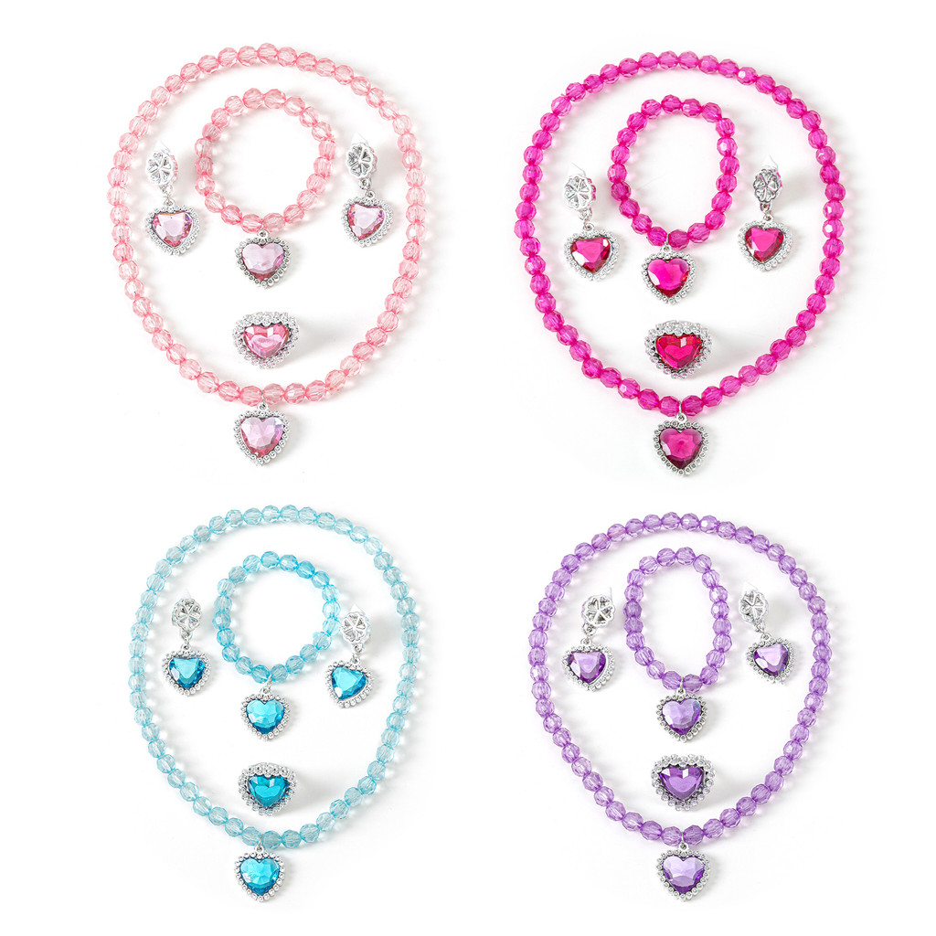 Girls Cartoon Ball Chain, Frozen Children Necklace, Peach Heart ...