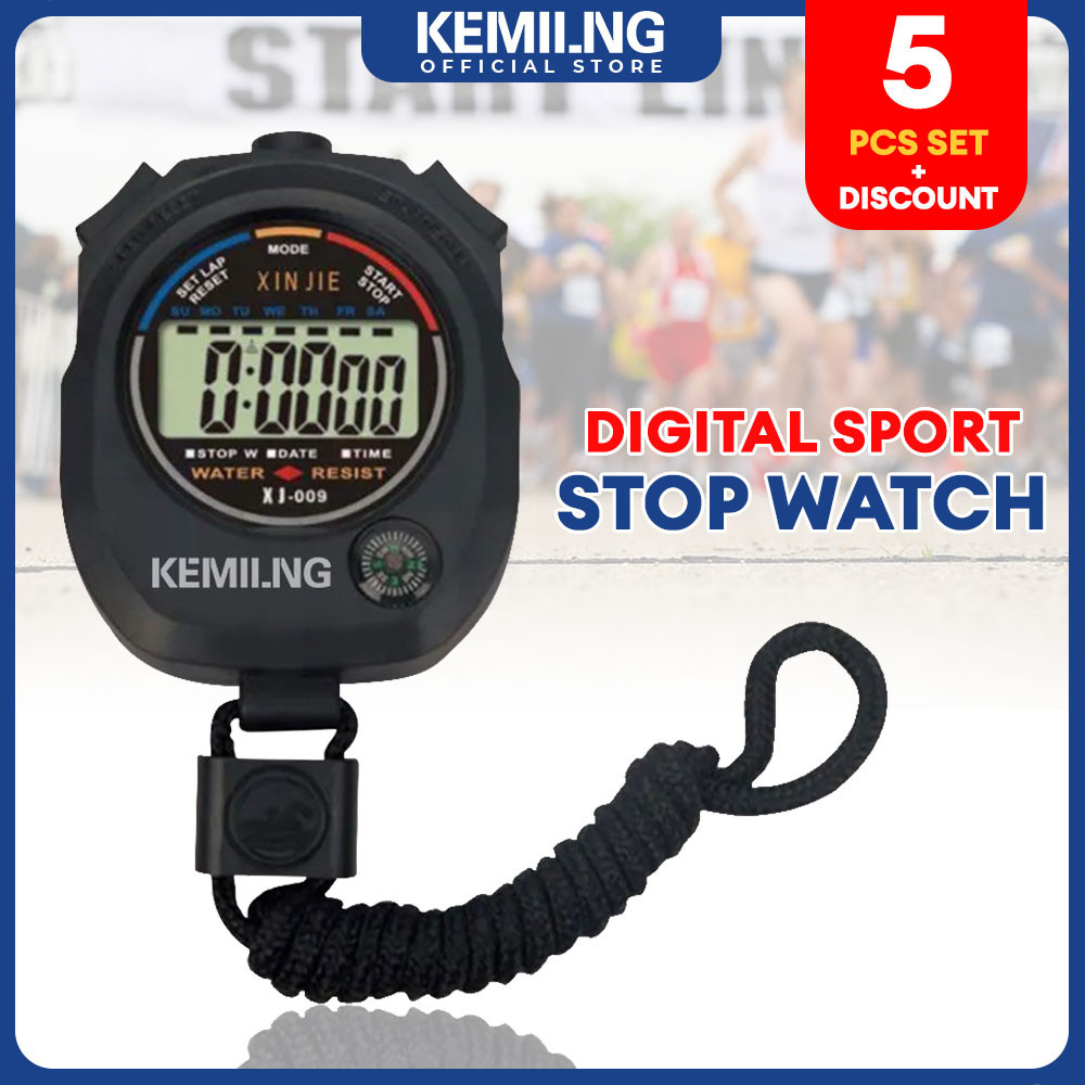 KEMILNG Digital Professional Handheld LCD Chronograph Sports Stopwatch