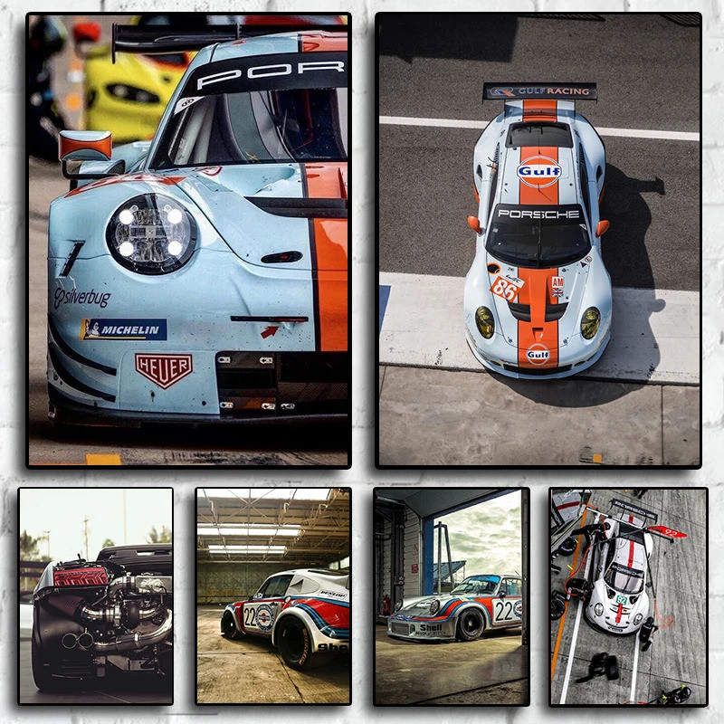 80S Retro Sports Car Racing Modification Art Poster Comic Canvas ...